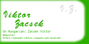 viktor zacsek business card